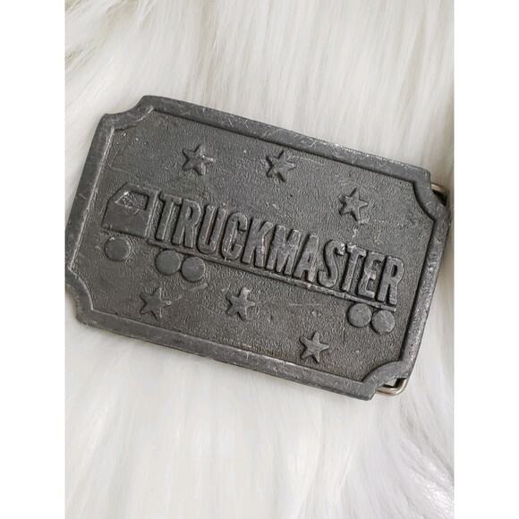 VINTAGE‎ 1970'S TRUCKMASTER TRUCKING BELT BUCKLE HIT LINE USA - Picture 1 of 6